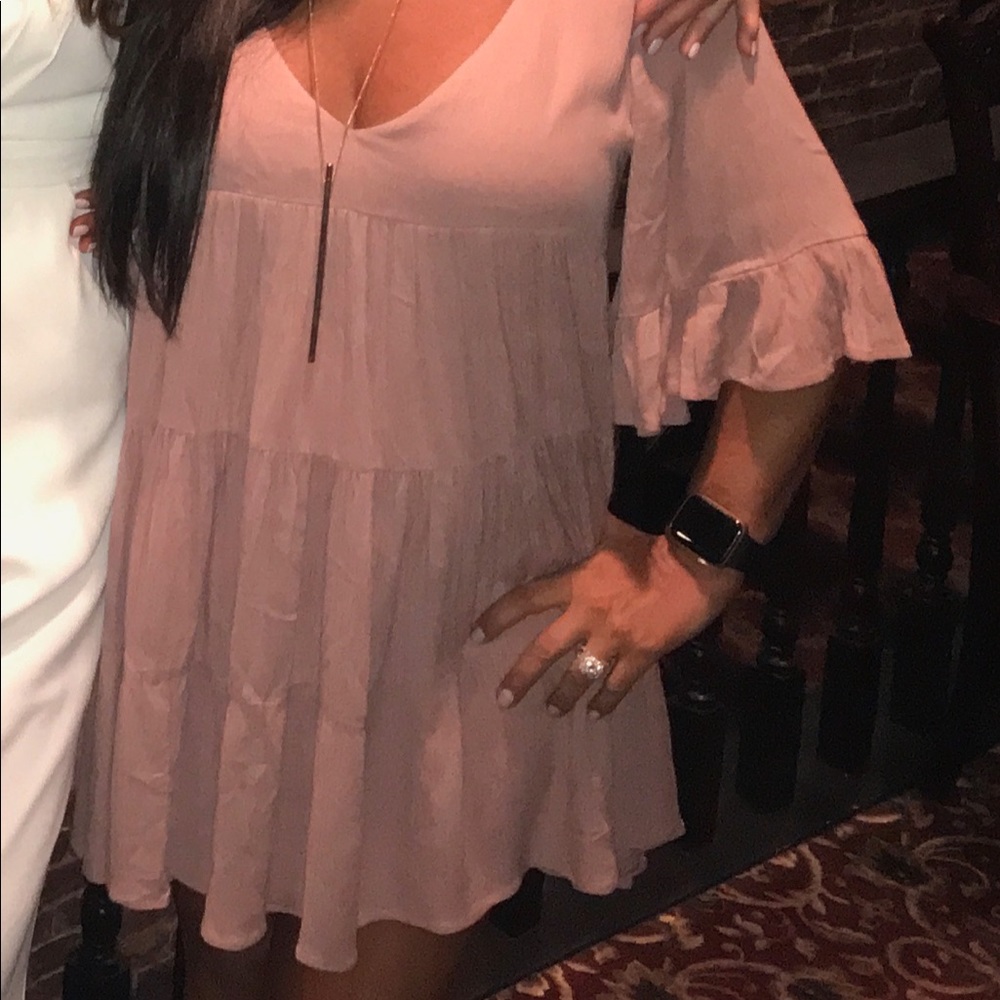 Mauve babydoll dress